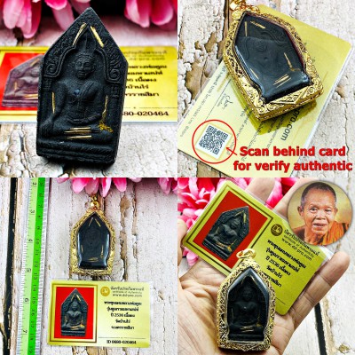 Certificate Fortune Love Khunpaen 19takud Lp Koon Be2536 Black Thai Amulet 16262